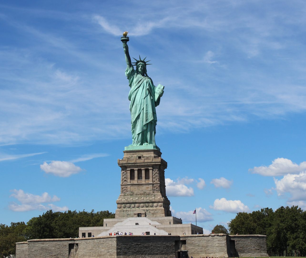 Статуята на свободата се намира на Източното крайбрежие на САЩ